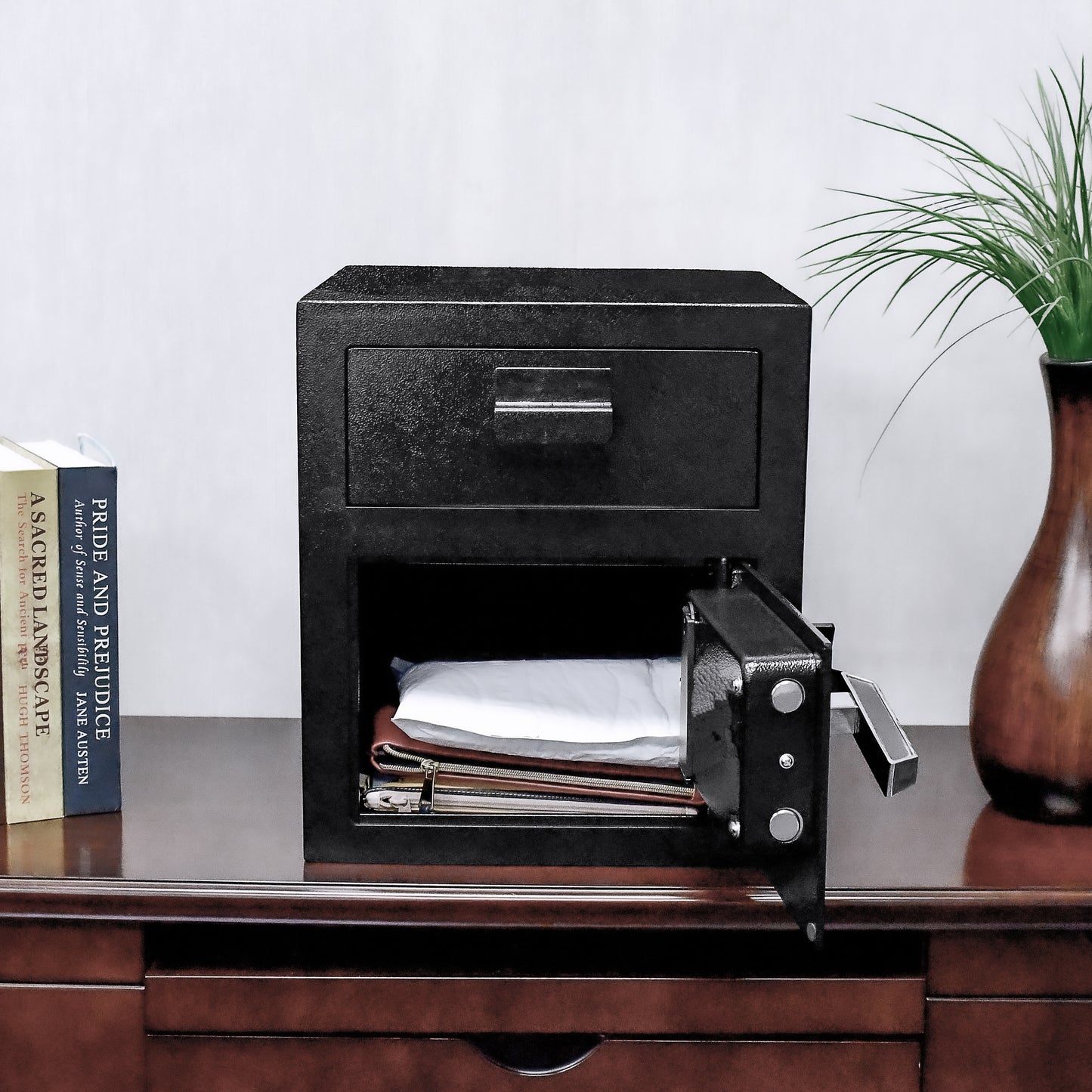 Barska 0.72 Cu. Ft Biometric Keypad Depository Safe | AX13108