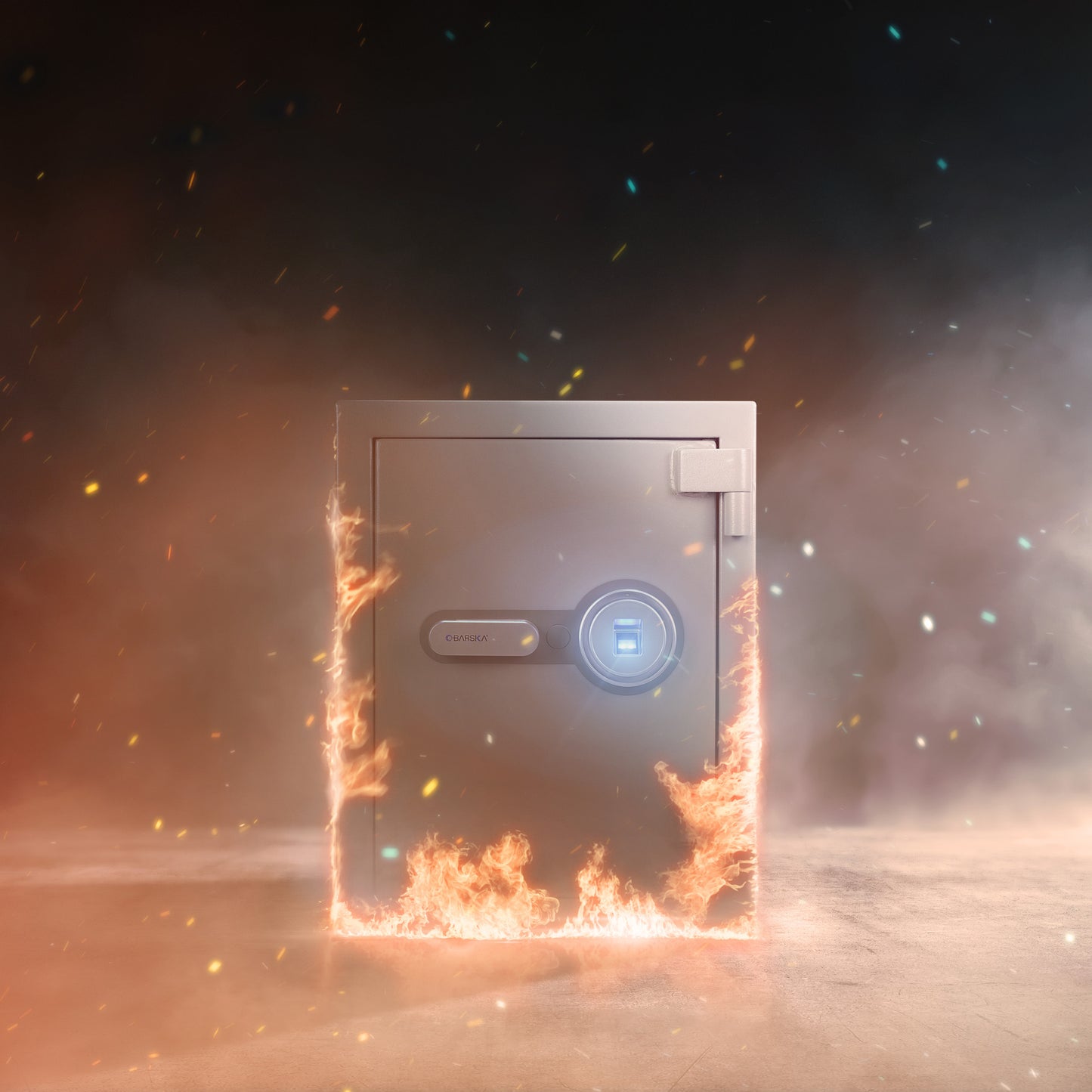 1.64 Cu. Ft Biometric Fireproof Security Safe, Grey | AX13494