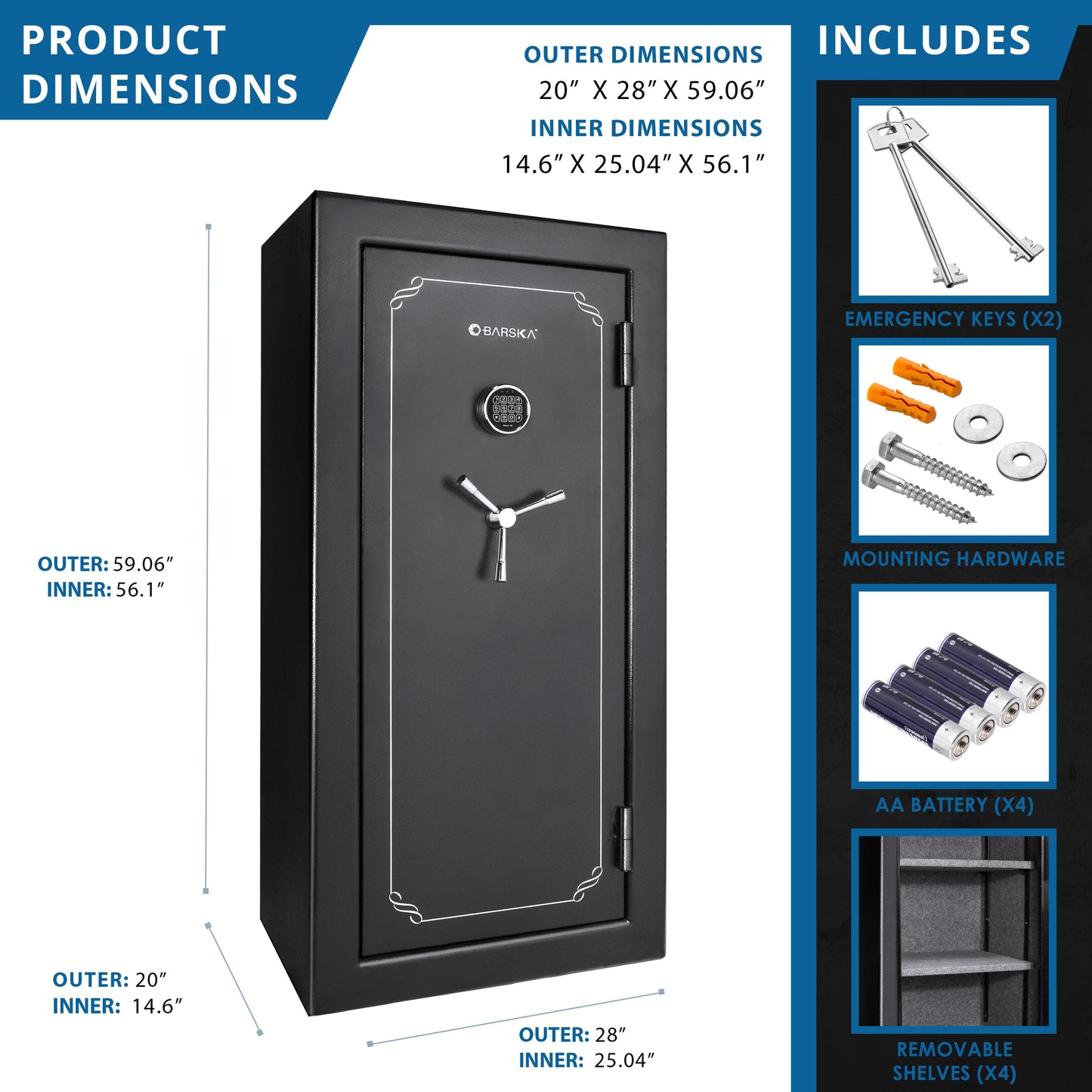Barska FV2000 Firevault Fireproof Keypad Safe | AX12218