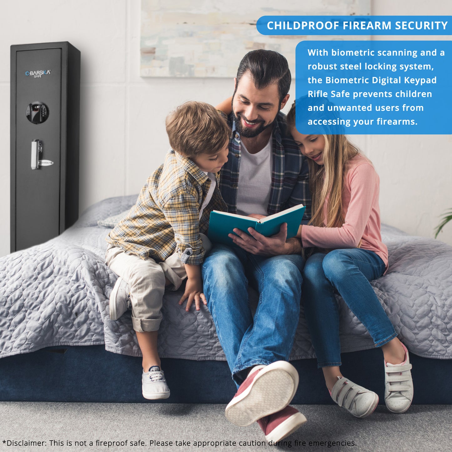 Barska HQ800 Biometric Keypad Rifle Safe | AX12760