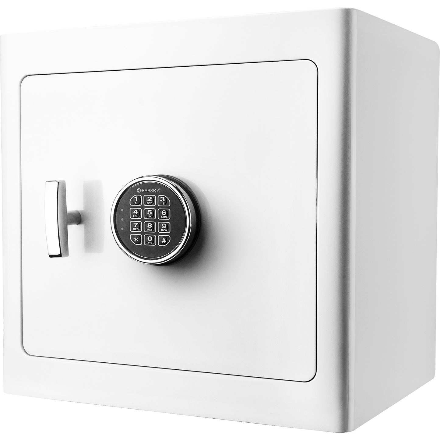 Barska 1.01 Cu. Ft Keypad Fireproof Jewelry Safe, White | AX13104