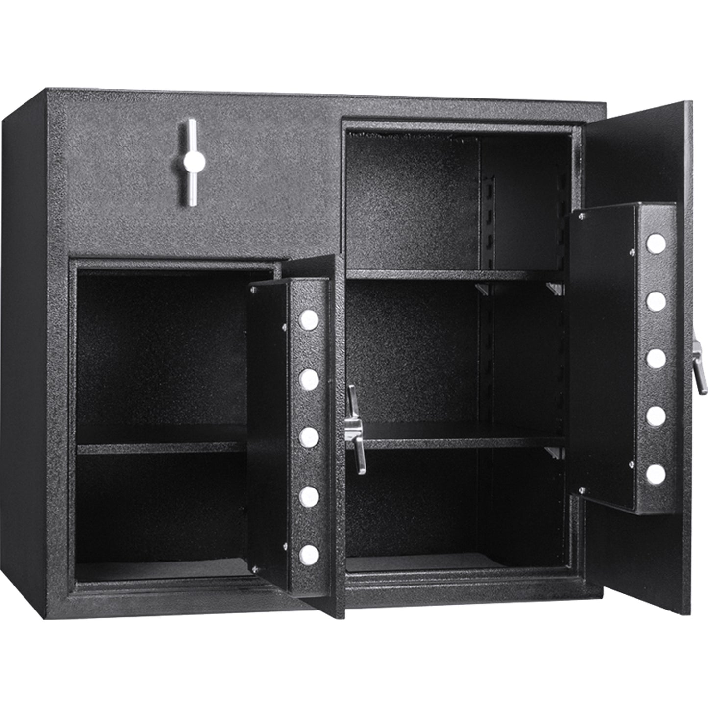 Barska 2.58/4.68 Cu. Ft Dual Compartment Rotary Hopper Keypad Depository Safe | AX13522